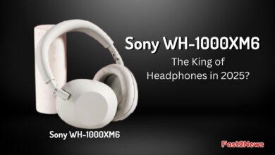 Sony WH-1000XM6 headphones with sleek design, featured as the top headphones of 2025